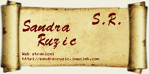 Sandra Ružić vizit kartica